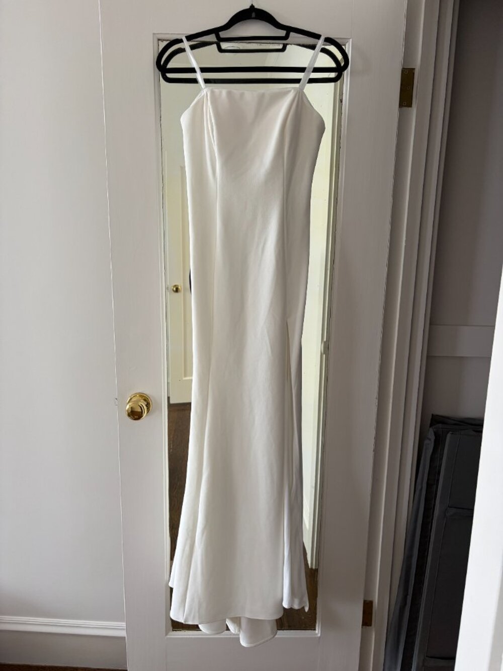 White BHLDN Stretch Crepe Maxi Dress